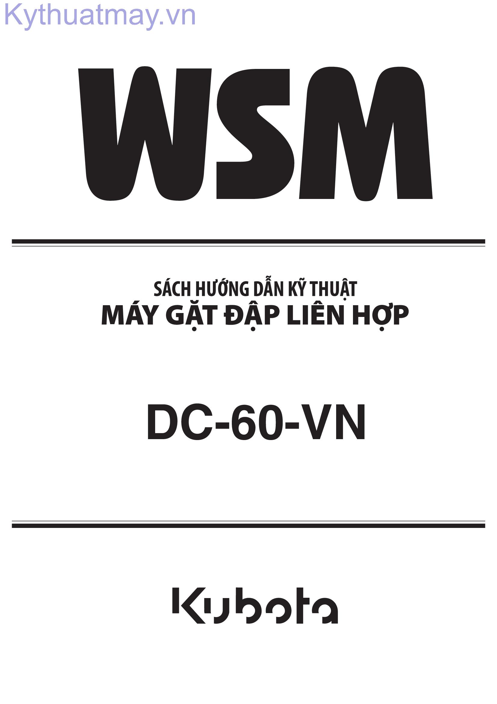 Tài liệu kỹ thuật máy gặt đập liên hợp DC-60-VN